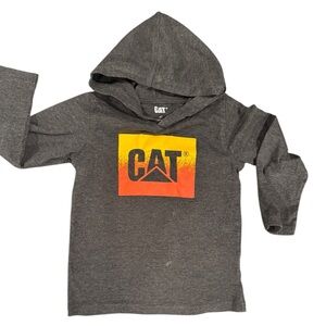 Kids Gray Hoodie with Orange Logo